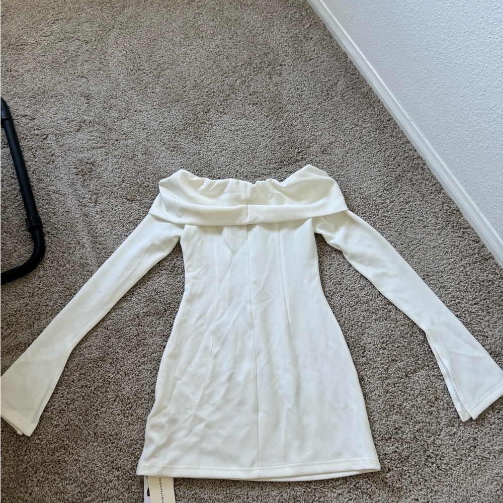 Elegant Off-Shoulder White Dress